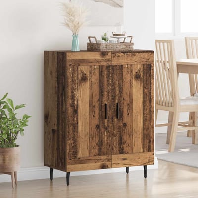 vidaXL - Dressoir - Oud - Hout - 69,5 - x - 34 - x - 90 - cm - Geengineerd - Hout - en - IJzer
