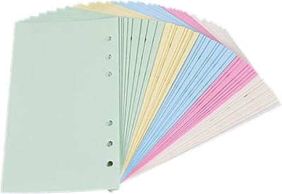 Kleurige A5 Perforated Vullingen voor Planners - 50 Vellen Gecategoriseerd Papier, Geschikt voor Notities en Organisatie