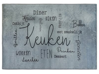 De Groen Home Keukenloper 80x120cm Vloerkleed - Knus Koken collectie - Wasbaar Antislip - Laagpolig Vuilafstotend & Zacht Tapijt