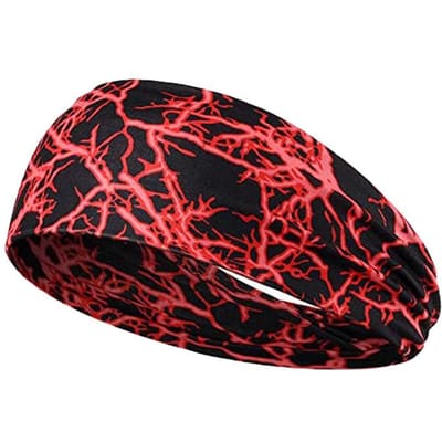 Ademende sporthoofdband voor trainen, hardlopen, crossfit en het domineren van uw competitie - prestatiegericht, rekbaar, vochtafvoerend red