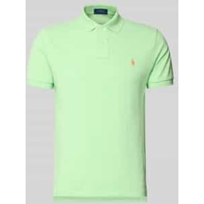 Custom slim fit poloshirt van puur katoen