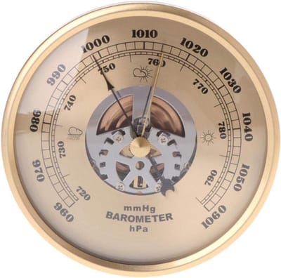 Weerstation - Barometer - Binnen Buiten - Vergelijkingsnaald - 10.8 cm - Goud