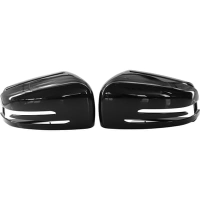 1 paar achteruitkijkspiegelkappen van koolstofvezel voor Benz E C-klasse W212 W204 W221 2009-2013 Black black