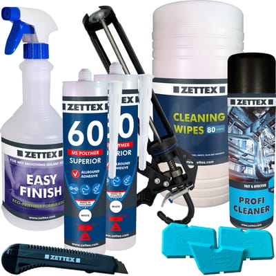 Zettex MS 60 Polymeerkit Superior - Montagekit – Lijmkit – Afdichtkit - Binnen & Buiten - 290ml – Wit - VOORDEELBUNDEL