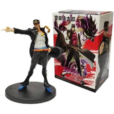 17CM Anime JoJo's Bizarre Adventure Figuur Jotaro Kujo Stand Animatie Model Speelgoed Cadeaus Verzameling Decoratie Ornamenten PVC With box black