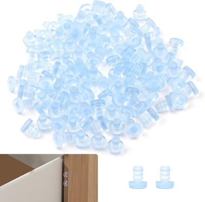 Zachte rubberen bumpers voor glazen tafels, 100 stuks, schokbestendig, ideaal voor kastdeuren en patio meubels, geschikt voor gaten van 3/16 inch
