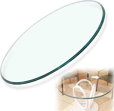 Rond tafelblad glas - Vervanging tafelblad - Meubels opknappen - Gehard veiligheidsglas - Verschillende maten - Transparant