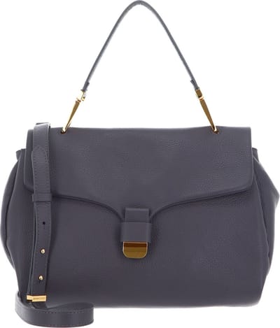 COCCINELLE Leren Schoudertas Soft Handbag Ardesia Donkergrijs