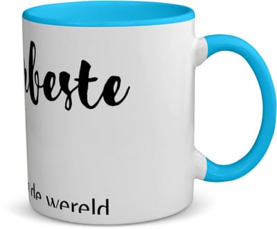 Akyol - voor de allerbeste oma van de wereld koffiemok - theemok - blauw - Oma - de beste oma - verjaardagscadeau - verjaardag - cadeau - cadeautje voor oma - oma artikelen - kado - geschenk - gift - 350 ML inhoud