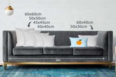 Sierkussens - Kussentjes Woonkamer - 50x30 cm - Fruit - Sinaasappel - Oranje