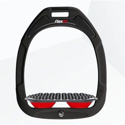 Endurance stijgbeugels Zwart/Grijs/Rood Flex-On Green Composite