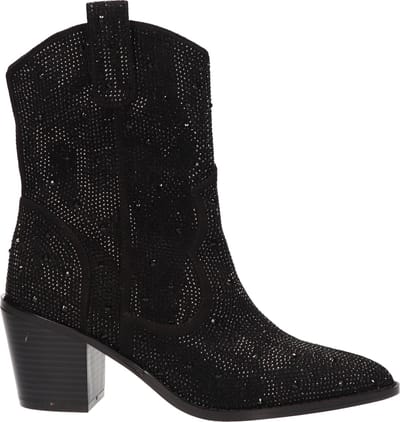 La Strada Western Boot Zwart Textiel - Damesschoenen - Maat - 37