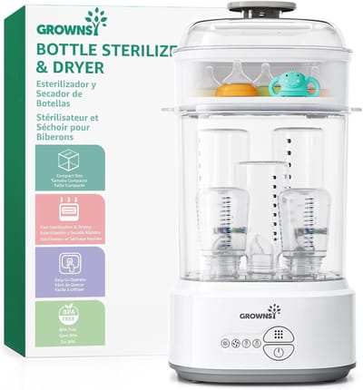 Elektrische Stoomsterilisator en Droger voor Babyflessen, Fopspenen en Melkkolven - Compact en Efficiënt