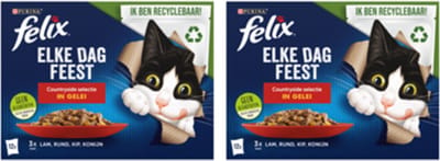 2x Felix - Elke Dag Feest Countryside Selectie in Gelei - Kattenvoer - 12x85g