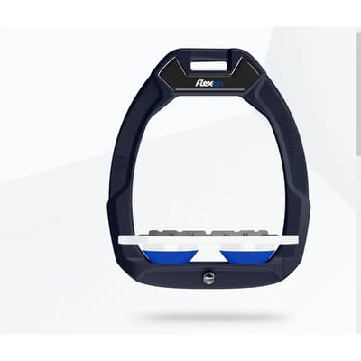 Veiligheidssportbeugels Plat Grip Aluminium/Wit/Blauw Flex-On Safe-On