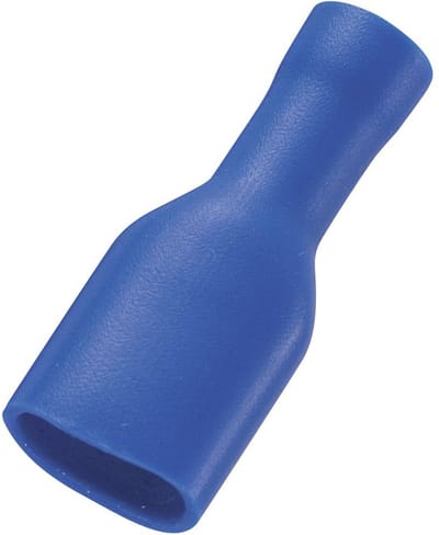 TRU COMPONENTS 737840-6.35 Platte stekker (female) Insteekbreedte: 6.35 mm Insteekdikte: 0.8 mm 180 ° Volledig geïsolee