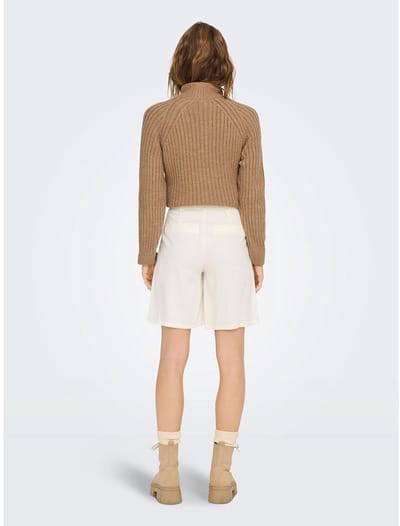 ONLY - ONLCARO HW WIDE LINEN BL SHORTS CC TLR - Dames - Bermuda shorts