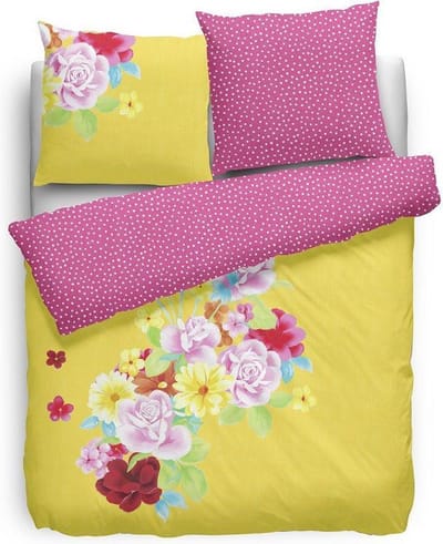 Covers & Co Beauville Dekbedovertrek - Eenpersoons - 140x200/220 cm - Yellow