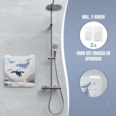 YOR® Badmat antislip voor in bad - Douchemat antislip voor douche - Badmat antislip - Veelkleurig - ‎49cm x 49cm x 2cm