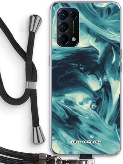 Case Company® - Hoesje met koord geschikt voor Oppo Find X3 Lite hoesje met Koord - Dreaming About Whales - Telefoonhoesje met Zwart Koord - Bescherming aan alle Kanten en Over de Schermrand