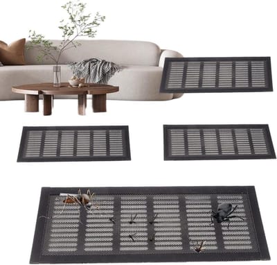 Luchtrooster Covers - Vent Decoratie - Vloer Ventilatie - Magnetisch Gaas - Universeel Formaat - Zwart
