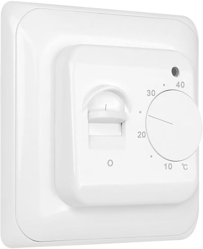 longziming -Mechanische Ruimthermostaat - Mechanische Thermostaat - Vloerverwarming Thermostaat - Automatische Temperatuurregeling - Externe Sensor Inclusief - Duurzame Kunststof - Hoge Nauwkeurigheid - Veelzijdige Toepassing - 1 Stuk