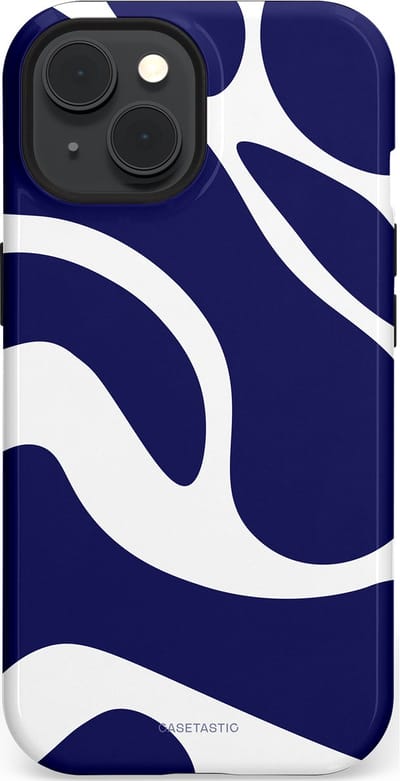 Casetastic Hoesje Geschikt voor Apple iPhone 15 Magsafe - Stijlvolle Beschermende Duo-layer Case - Zeebries Golven