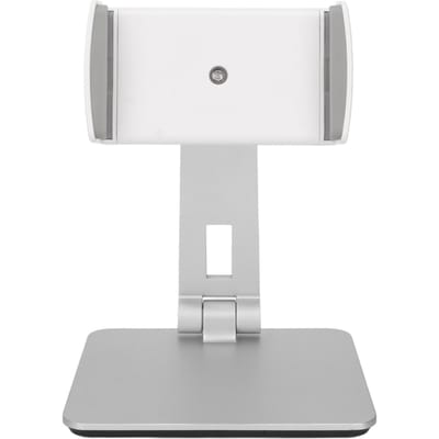 Support de téléphone en alliage d'aluminium Rotation à 360 degrés Compact Fond en silicone Support de téléphone pour 7 à 14 white