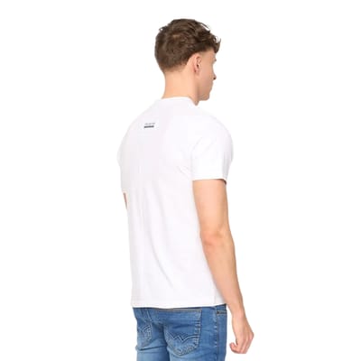 Duck and Cover Heren Stoneham Geborsteld Katoenen T-shirt (Wit)
