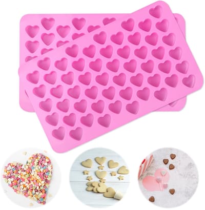 Vormige siliconen vormen voor levensmiddelen - ijsblokjes, chocolade, snoep, cake - doe-het-zelf bakvormen voor liefde