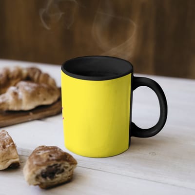 Magische Mok - Foto op Warmte Mokken - Koffiemok - Illustratie - Drakenvrucht - Kleurrijk - Magic Mok - Beker - 350 ML - Theemok