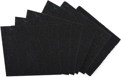 Zes Stuks Actieve Koolstof Filters voor Afvalbakken en Compostbakken, Vervangingsfilters voor Kattenbak en Rectangulaire Geurenabsorberende Filterbladen