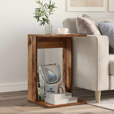 vidaXL - Bijzettafel - Oudhout - 40 - x - 38 - x - 62,5 - cm - Bewerkt - hout