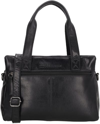 Hide & Stitches Porto Schoudertas - Handtas - Crossbody - Leer - Compact Model - Leren Dames Tas - Zwart