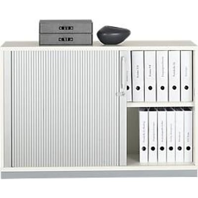 Schäfer Shop  Genius Roldeurkast 2 ordnerhoogten, B 1200 x D 421 x H 800 mm, wit