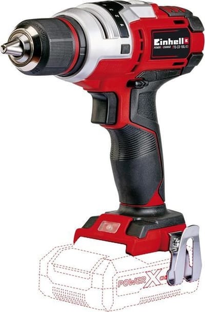 Einhell Accu Boor-/Schroefmachine TE-CD 18 Li E Solo - Power X-Change - 18 V/Li-Ion - 47 Nm - 0-400/0-1.400 t/min - 13 mm snelspanboorkop - Elektronische aandraaimomentinstelling - Excl. accu en lader