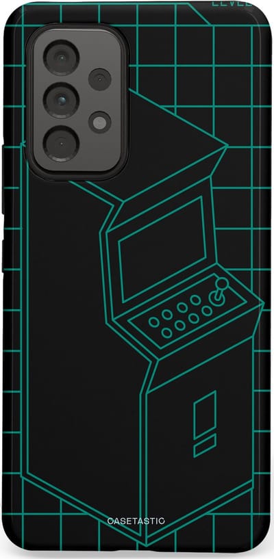 Casetastic Hoesje Geschikt voor Samsung A53 - Stijlvolle Beschermende Duo-layer Case - Retro joystick