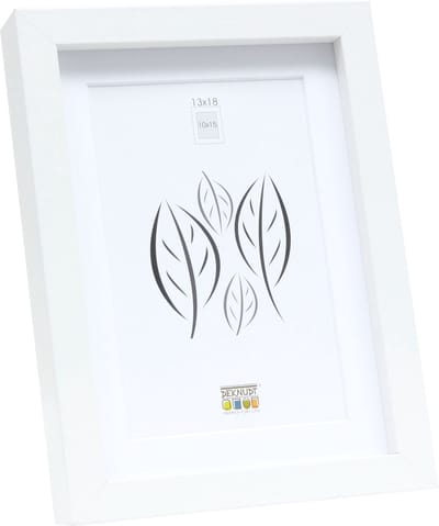 Deknudt Frames fotolijst - wit met passe-partout - 10x15 cm / 13x18 cm
