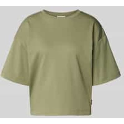 T-shirt oversized in zacht katoen interlock met logo-applicatie vrouw s.Oliver