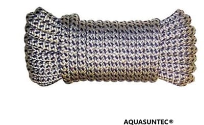 Aquasuntec | Set Landvast | Met touw 14 mm x 14 meter | Zwart/Wit | Landvastveer | Lengte veer 220mm – Kleur Zwart