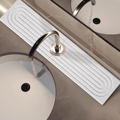 Water Tap Mat 60 x 10 cm - Sneldrogende, Vochtbestendige en Absorberende Mat voor Keuken en Badkamer