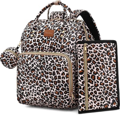 Luiertas Rugzak - Babytas Baby - Onderweg Luiers - Veelzijdig Ontwerp - 35 Liter - Cheetah