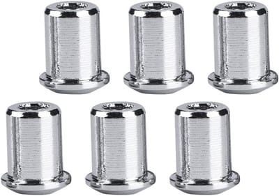 Solidchoice - Dailygoody - Ferrules Guitar - Vervangende Ferrules - Verbeter de klank van je gitaar - Zilver - Geschikt voor elektrische gitaar en basgitaar - Duurz...