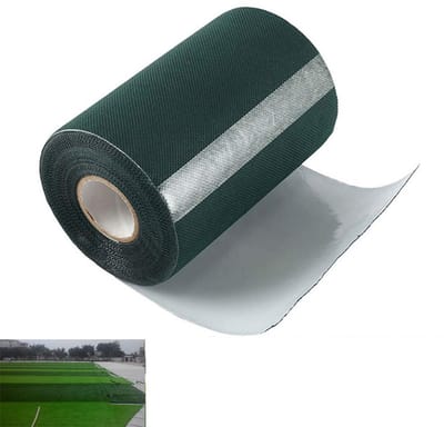 10 m x 15 cm, plakband voor kunstgras, kunstgrastape, groen, voegband voor het verbinden van gazonmat, tuin (2 stuks)