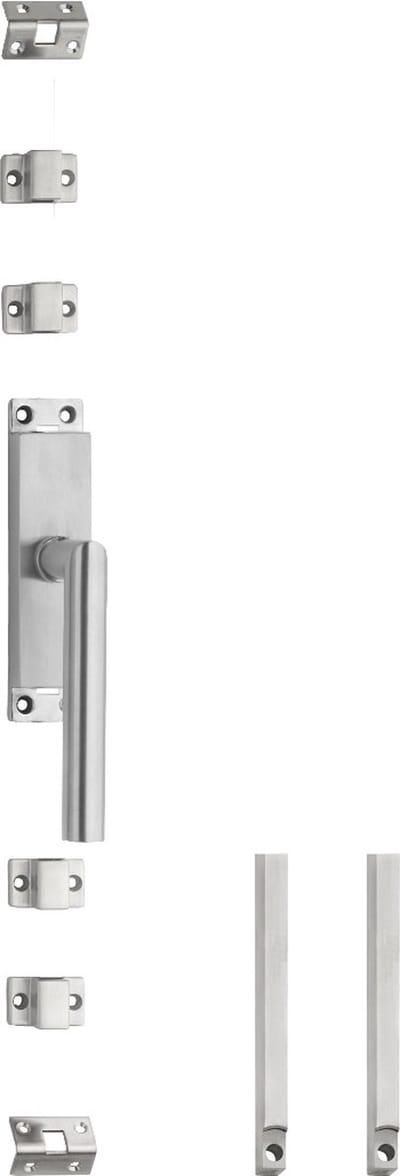 Intersteel Kruk-espagnolet rechts Hoek 90° met stangenset 2x 1245 mm rvs geborsteld