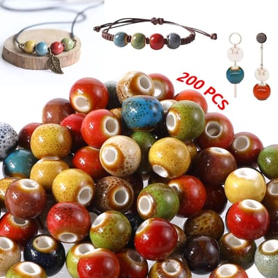 Kralen, knutselgaten, kleurrijke parels, knutselkralen, handmatig, kraal, groot gat, Tibetaanse kralen voor armband, halsketting, bedels, sieraden, diygemengde kleur