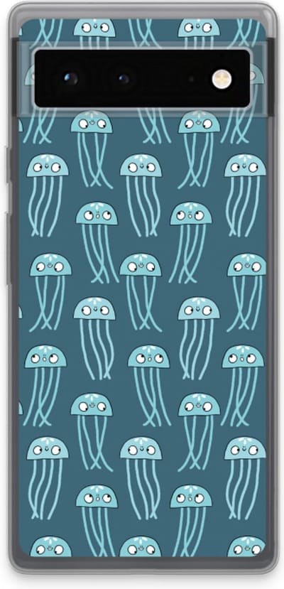 Case Company® - Hoesje geschikt voor Google Pixel 6 hoesje - Kwallie - Soft Cover Telefoonhoesje - Bescherming aan alle Kanten en Schermrand