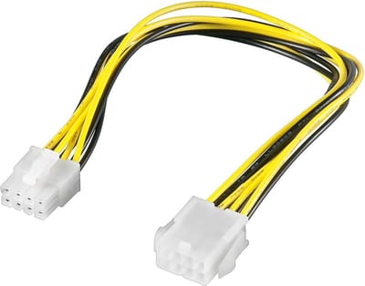 Goobay Pc-stroomkabelverlenging EPS, 8-pins