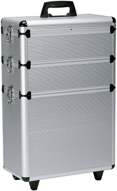 Sibel Aluminium koffer 3-delig op wieltjes Zilver 65x43x22cm