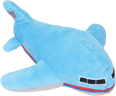 Zachte en Comfortabele Gevuld Pluche Vliegtuig Dieren Kussen voor Kinderen en Huishouddecoratie (Blauw)